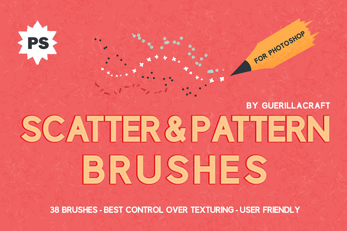 Scatter&Pattern Photoshop brushes, a Brush Add-On by Guerillacraft (Photo 1 of 5)