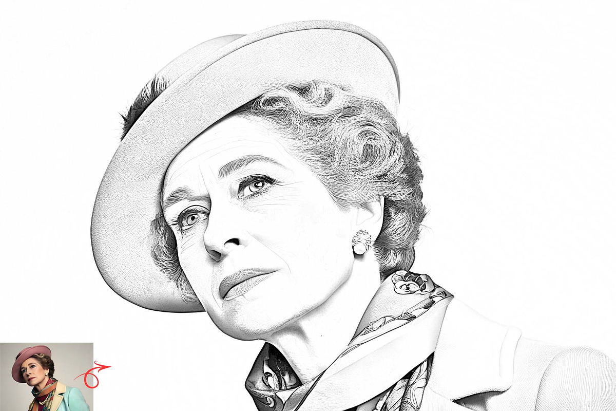 Elegant Line Art Sketch Action, an Action Add-On by MRI STUDIO (Photo 11 of 21)