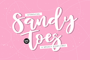 SANDY TOES Bouncy Script Font, a Script Font by Blush Font Co. (Thumbnail 1 of 6)