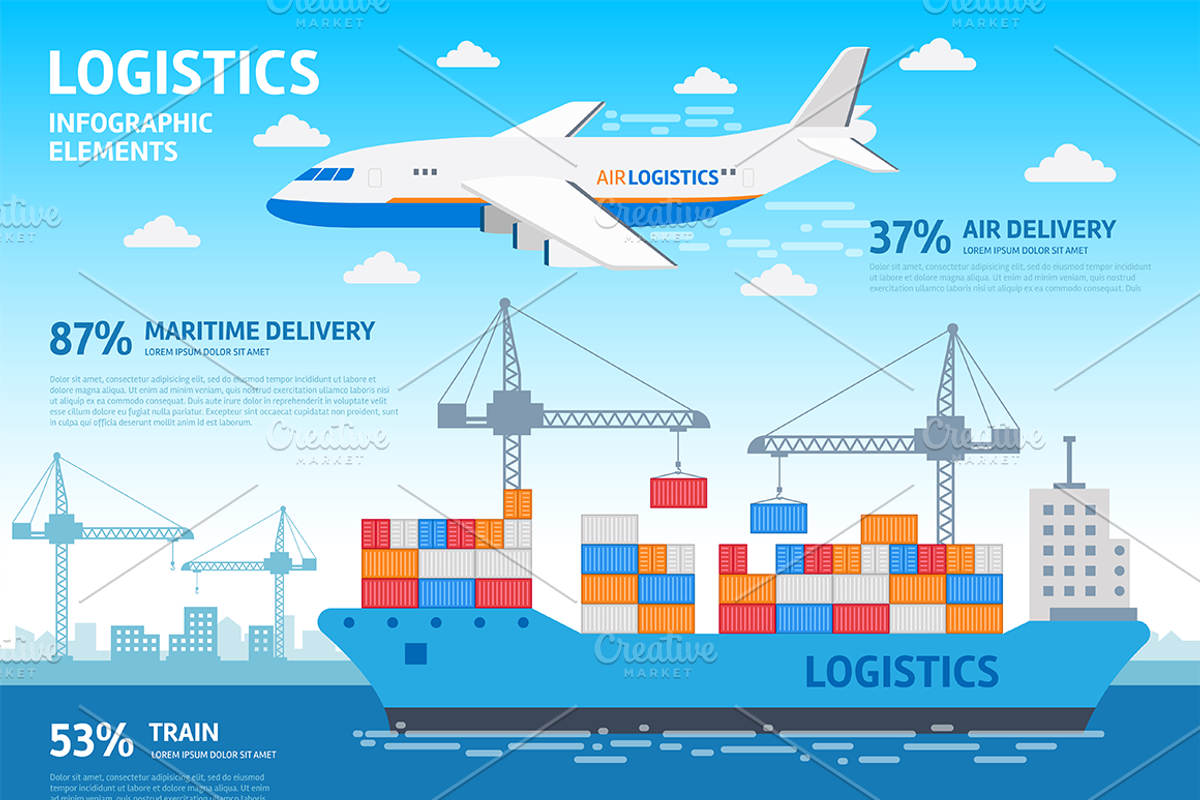 Delivery & logistics infographic, a Person Illustration by Bezvershenko (Photo 6 of 6)