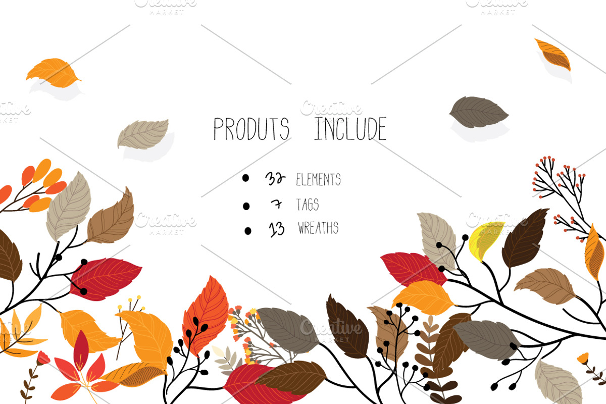Fall / Autumn Vector II UPDATE V1.2, a Decorative Illustration by MooBeer (Photo 6 of 6)