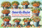 Watercolor Carrot in Basket Clipart, a Seasonal Illustration by Craft Nest (Thumbnail 1 of 6)