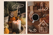 AUTUMN Cozy Clip Art and Patterns, a Graphic by Katrinelly (Thumbnail 2 of 13)
