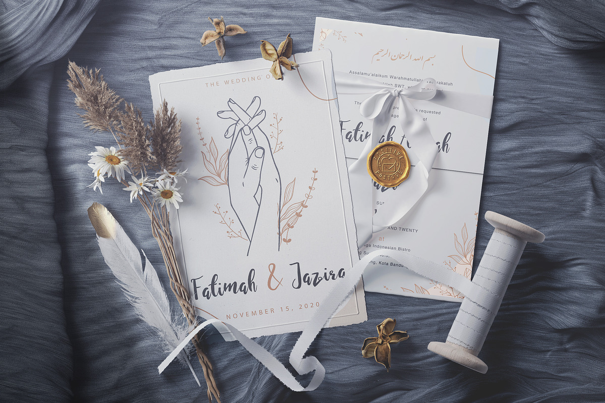 pastel color wedding invitation, a Templates & Theme by Laffmate (Photo 1 of 3)