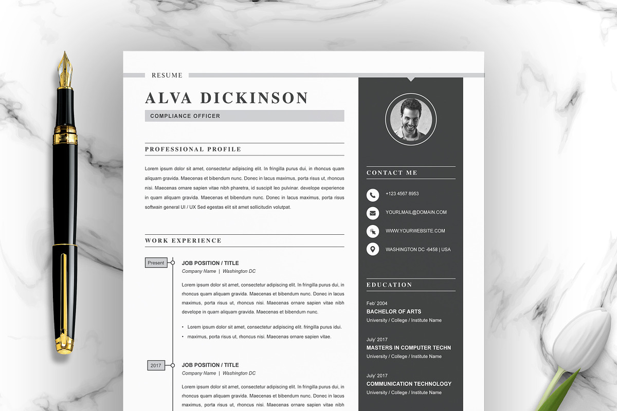 Resume Template, a Resume Template by ResumeInventor (Photo 1 of 6)
