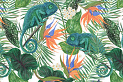 Chameleon - watercolor collection, a Pattern Graphic by ramika (Thumbnail 2 of 6)