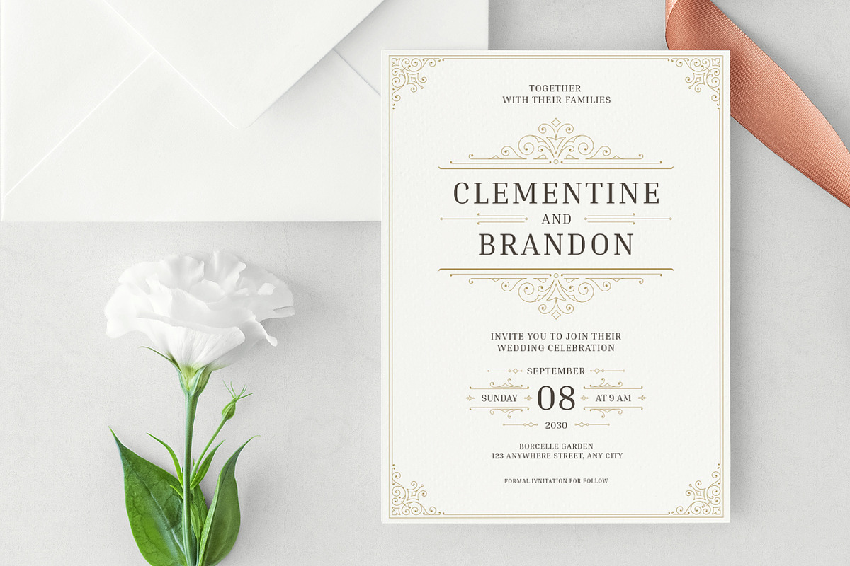 Wedding Invitation Canva Template, an Invitation Template by Vasya Kobelev (Photo 4 of 7)