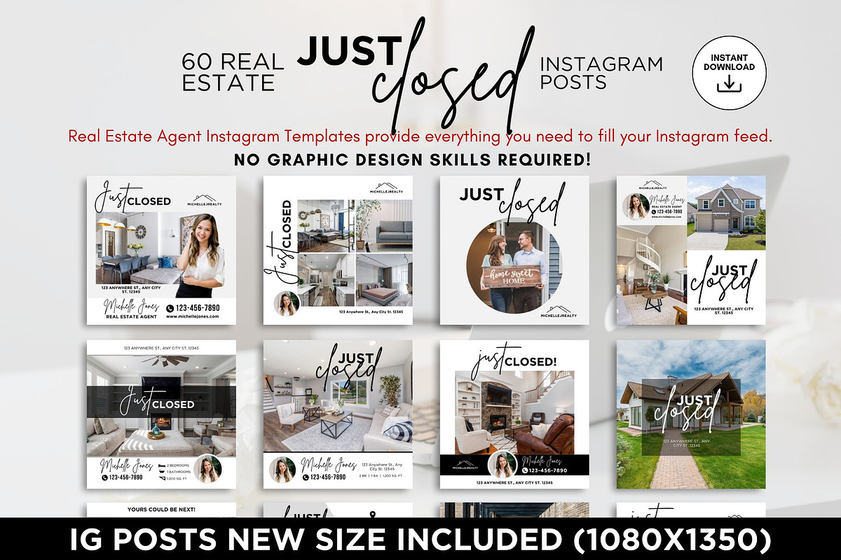 Just Closed Instagram Posts Canva, a Social Media Template by CreativeVinesStore (Photo 3 of 12)