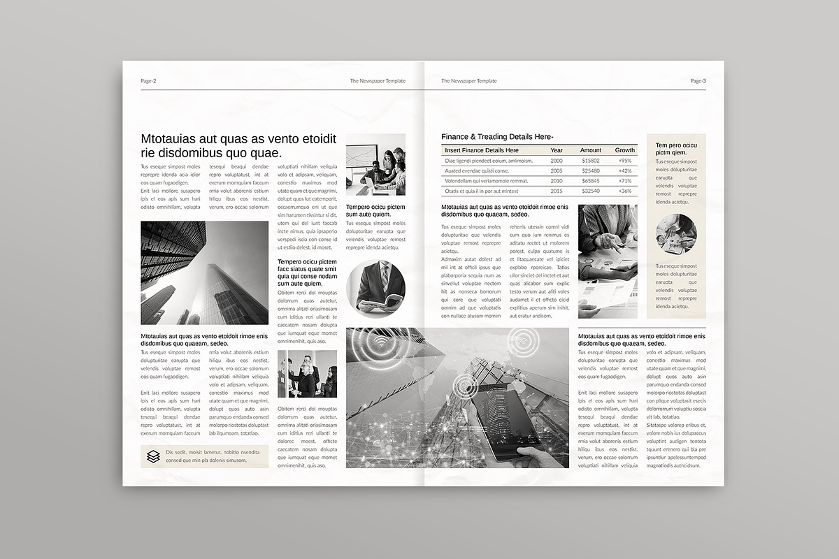 Daily Newspaper Template, a Brochure Template by E-Type (Photo 2 of 6)