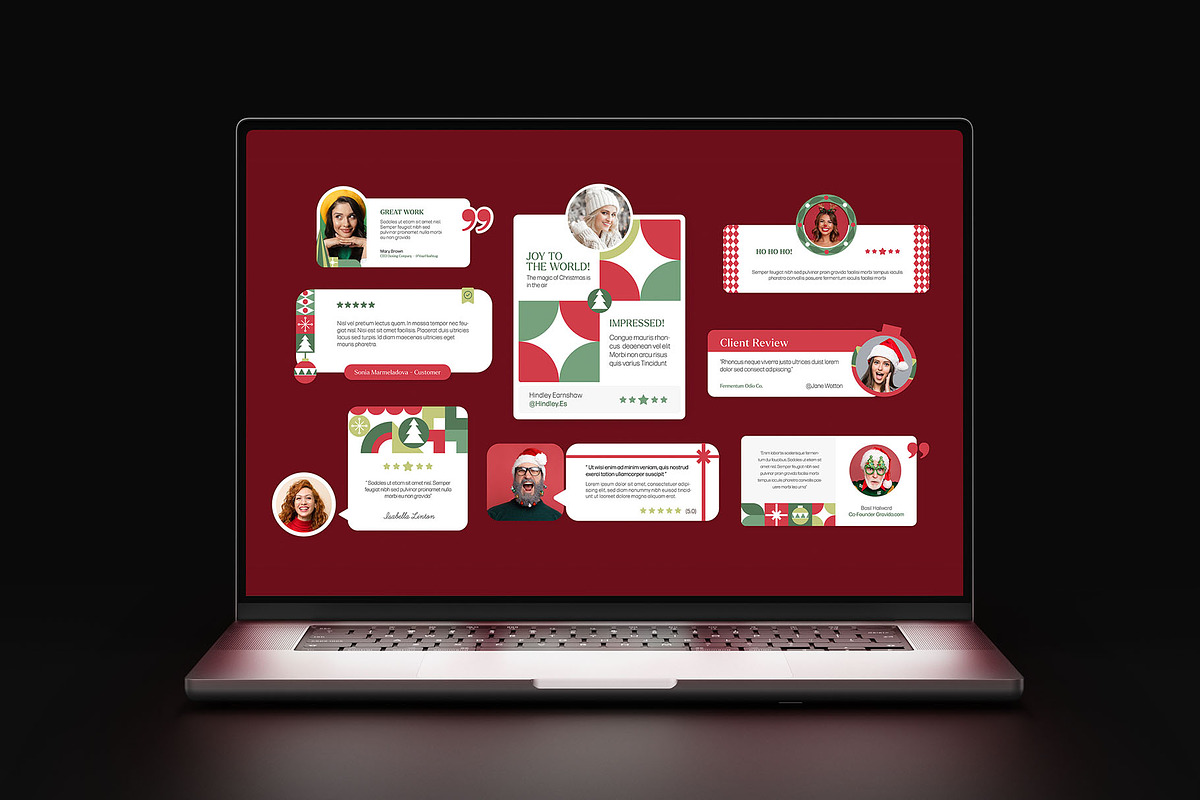 Christmas Testimonials Review Quotes, an UI Kit Template by BrandPacks (Photo 2 of 3)