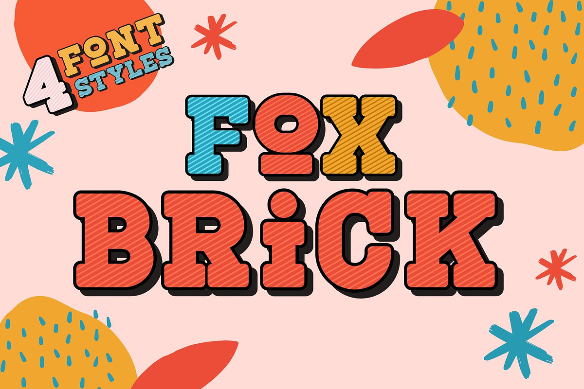 Fox Brick 4 Font Styles, a Slab Serif Font by Fox7 By Rattana (Photo 1 of 13)