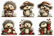 Whimsical Summer Hedgehog Clipart, an Illustration by Craft Nest (Thumbnail 3 of 12)