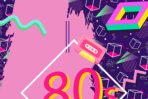 Colourful Eighties Background