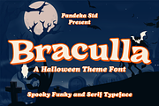 Braculla - A Halloween Serif, a Serif Font by Pandeka Studio (Thumbnail 1 of 9)