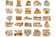 Retro Fall Thanksgiving Png Bundle, an Object Graphic by Digi_Design_World (Thumbnail 2 of 10)