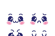 Cute Kawaii Face Vector Collection, a Person Illustration by MISS CHATZ (Thumbnail 3 of 3)