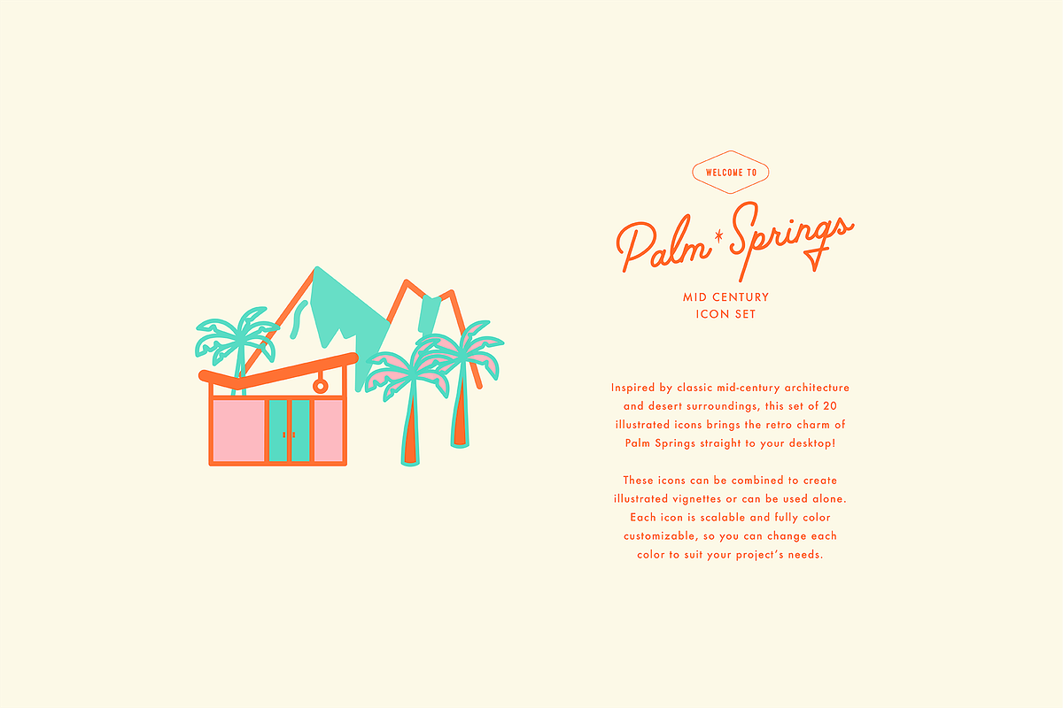 Palm Springs Icon Set, an Icon by Goods & Feels Co. (Photo 2 of 7)