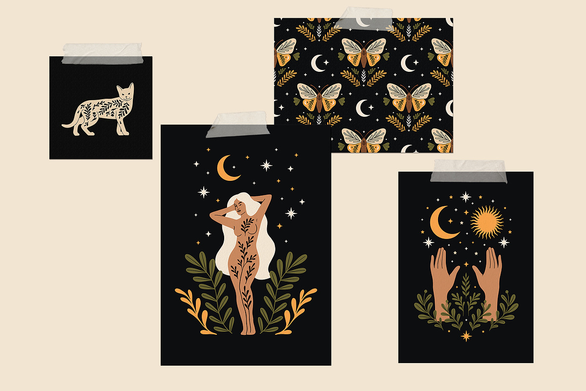 Dark Magic Forest Graphics Set, an Animal Illustration by Katerina Osa (Photo 6 of 12)