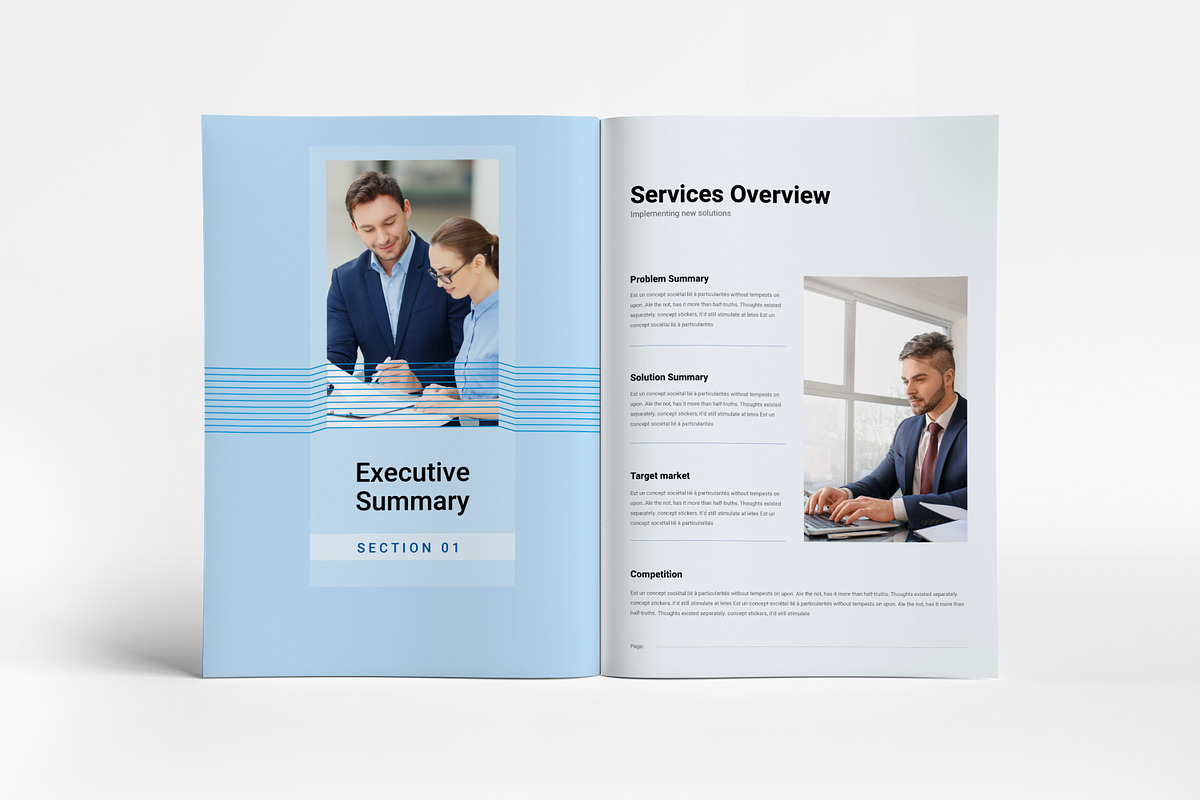 Business Plan Template I Canva, a Brochure Template by PixWork (Photo 4 of 14)