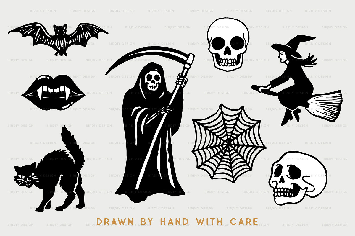 Halloween Icons Hand Drawn Graphics, a Solid Icon by BirDIY Design (Photo 9 of 9)