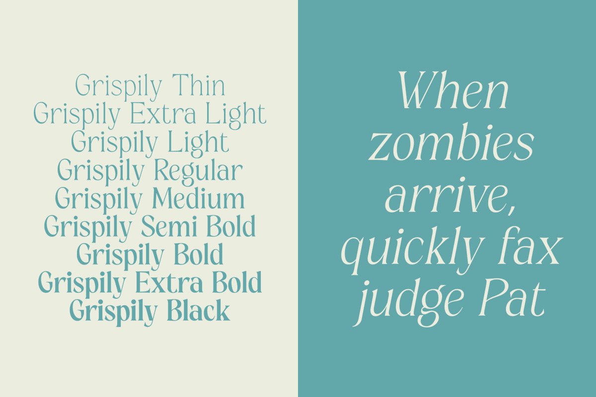Grispily, a Serif Font by Black Studio (Photo 15 of 16)