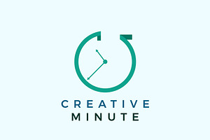 Minimalist Clock Logo Design, a Branding & Logo Template by AlvinStd