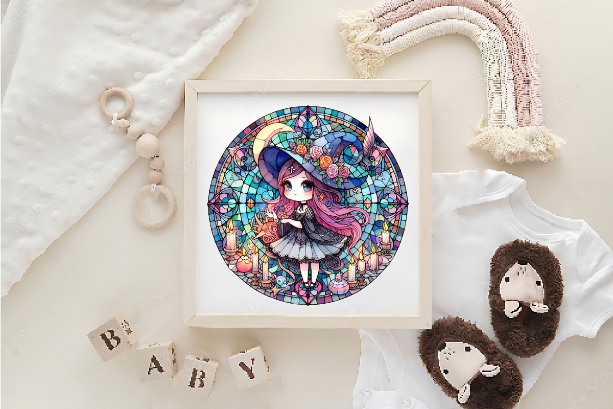 Stained Glass Witch Sublimation, a Work Illustration by Dream Creation (Photo 4 of 5)