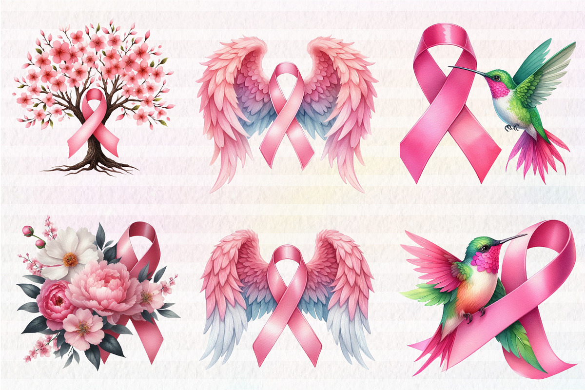 Breast Cancer Clipart, an Illustration by CreationArt (Photo 2 of 3)