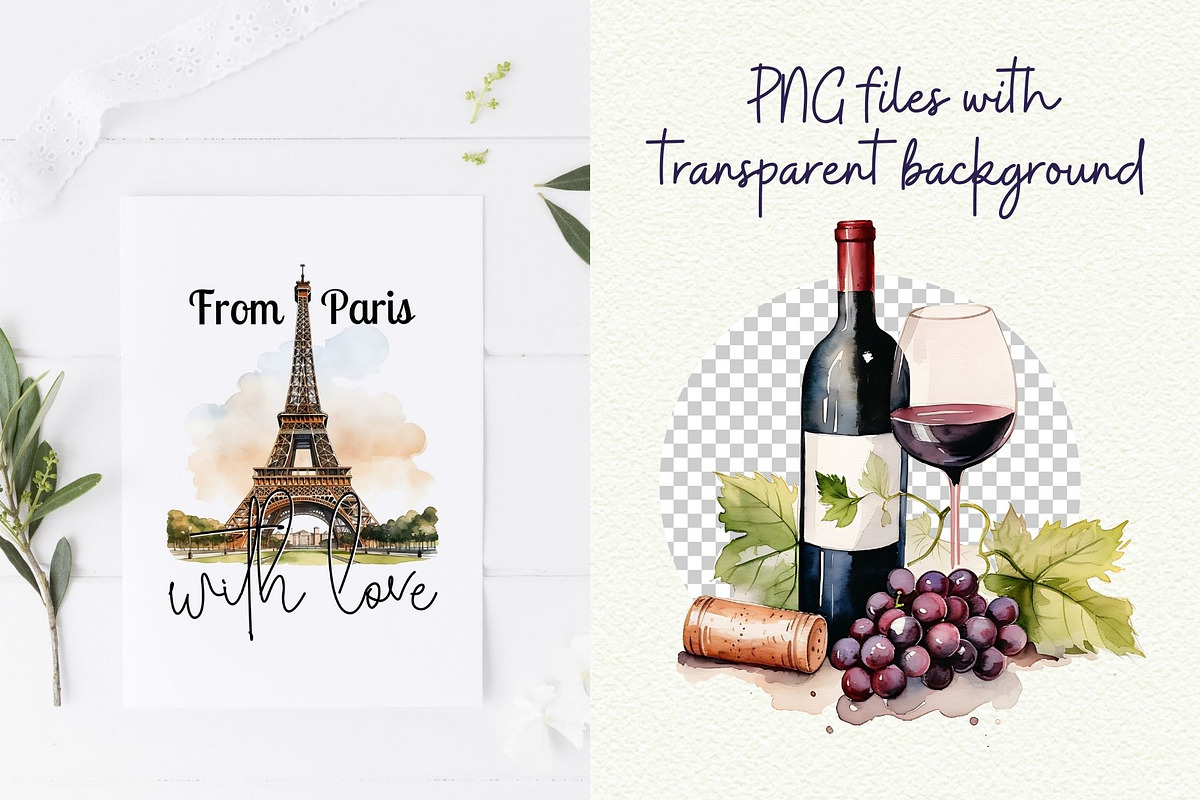 French Vibes Collection, an Object Illustration by Anna Design Studio (Photo 4 of 14)