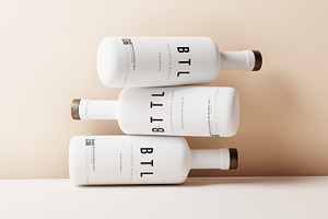 White Matte Bottle Mockups