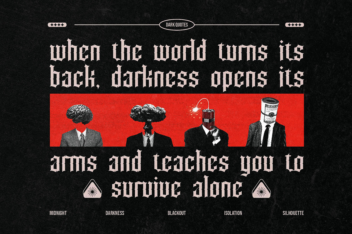 Maknin | Dark and Gothic Blackletter, a Blackletter Font by Ermedia Studio (Photo 8 of 10)