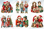 Christmas Family Clipart, an Illustration by designcity5 (Thumbnail 2 of 5)