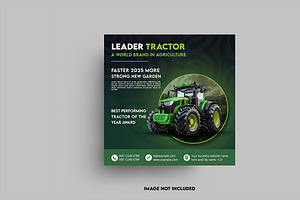 Tractor Farm social media poster, a Social Media Template by graphics city