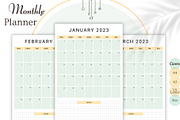 Minimalist Monthly Planner 2023, a Stationery Template by CreativeBundlex (Thumbnail 1 of 4)