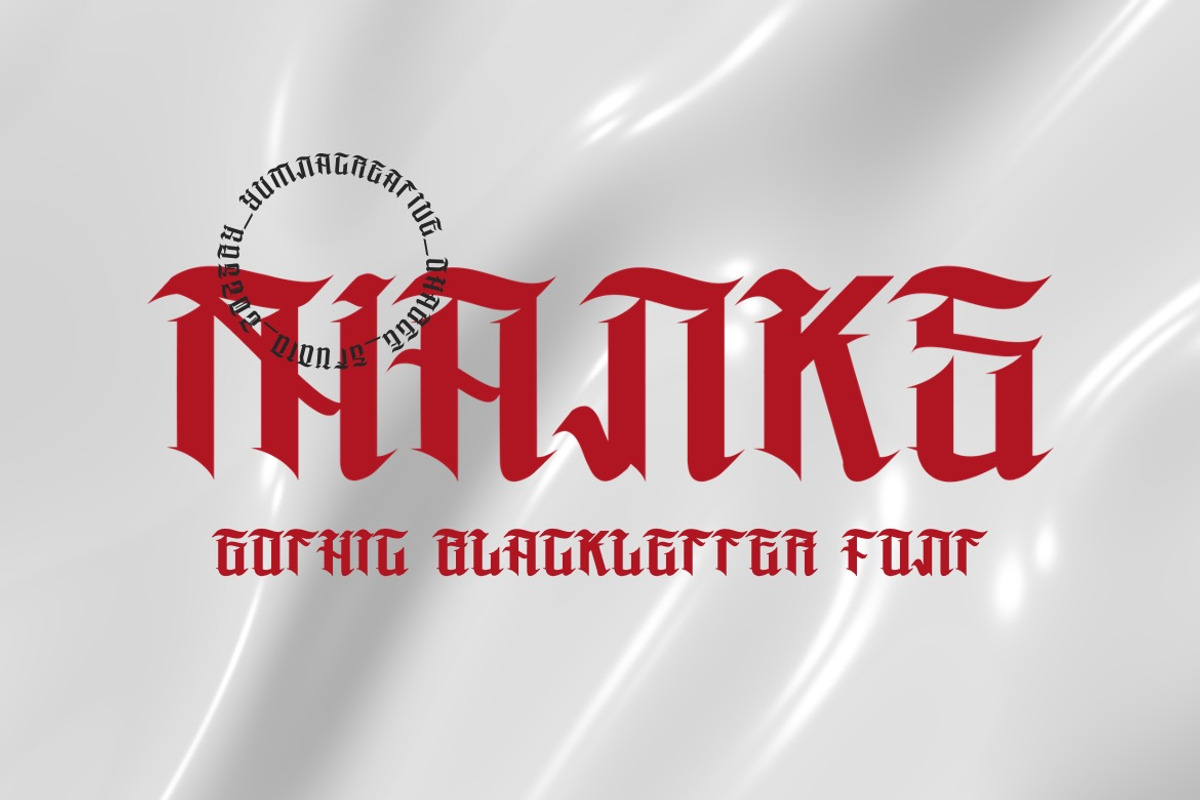 Nokrusa - Gothic Blackletter Font, a Blackletter Font by Dhabee (Photo 9 of 16)