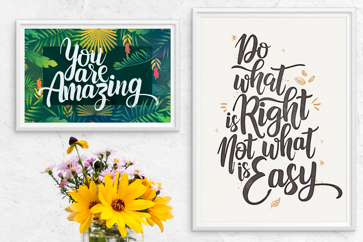 Nafasyah - Brushed Font Duo, a Script Font by endita (Photo 2 of 12)
