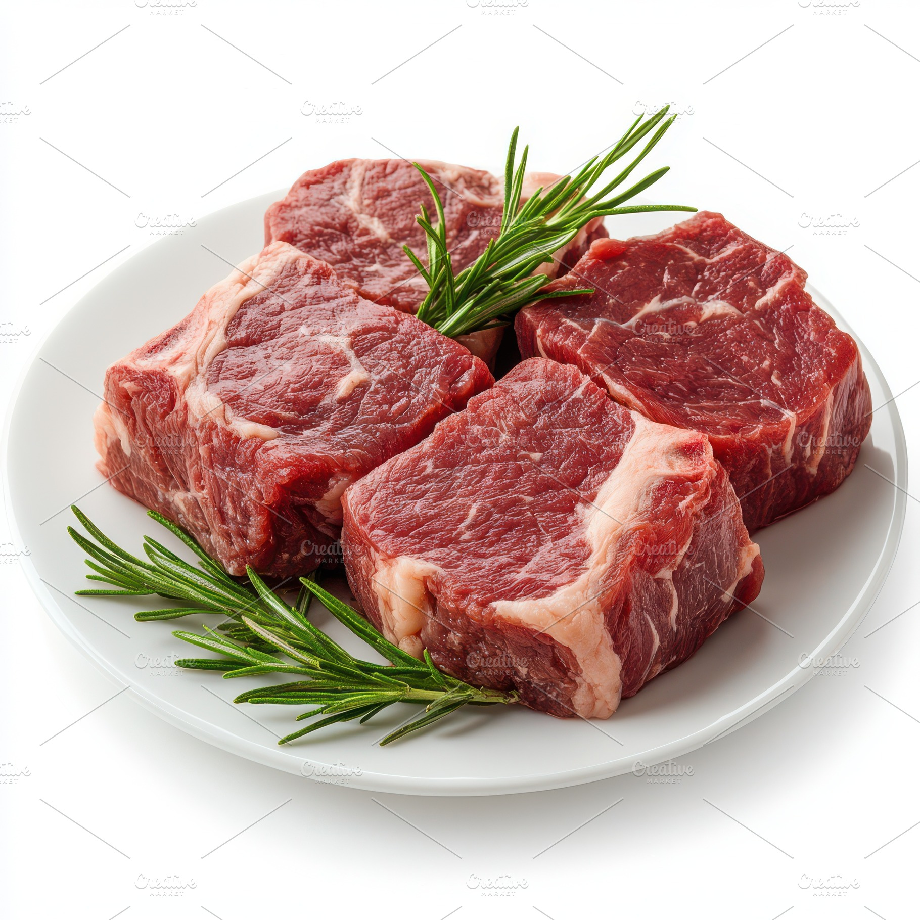 Meat in its raw state isolated on a, a Food & Drink Photo by Pixeness Studio