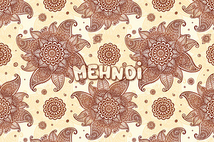 20 Indian Mehndy Style Elements