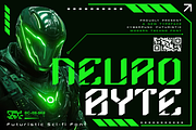 Neurobyte Futuristic Sci-fi Font, a Font by PutraCetol Studio (Thumbnail 1 of 5)