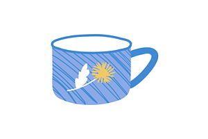 Concept Tea, Coffee Cup Icon, Blue