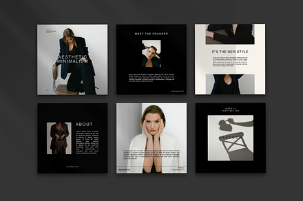 Minimal Instagram Posts & Stories, a Social Media Template by thebusinessoutfit