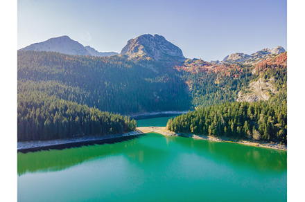 Aerial view on Black lake in, a Nature Photo by Elizaveta Galitskaya