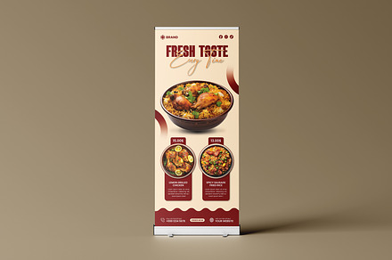 Roll-Up Banner for Food Promotion, a Poster Template by vectorlnk