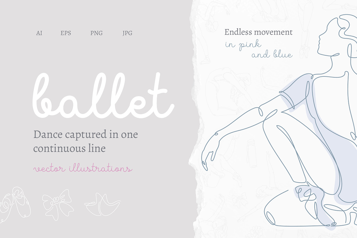 One Line Ballet Illustrations, a Person Illustration by Alina Kruss (Photo 1 of 4)