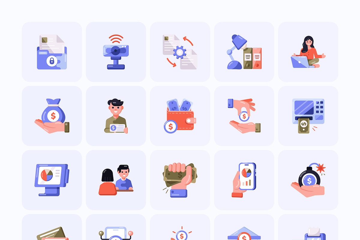 275 Flat Business Icons, an Emoji Icon by Creative Stall (Photo 9 of 11)