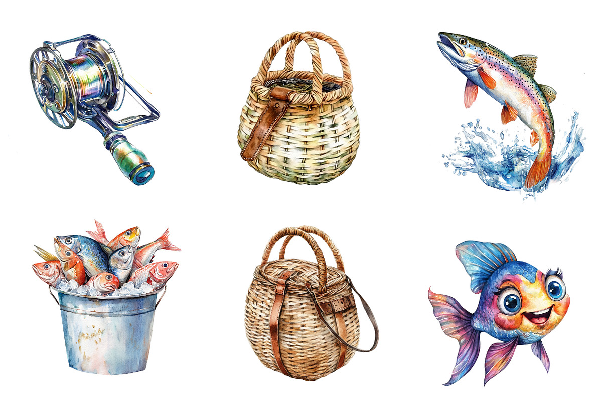 Fishing Sublimation Clipart, an Illustration by CreationArt (Photo 5 of 5)