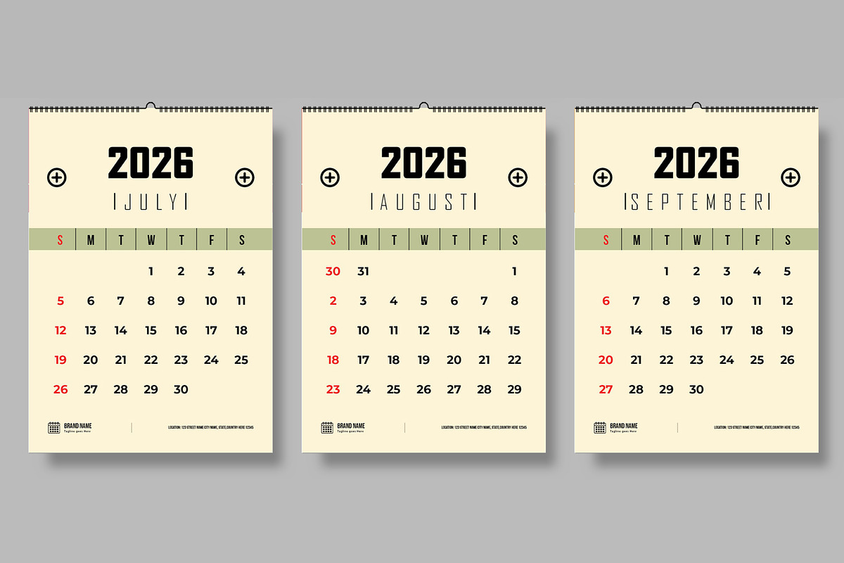 Minimal Calendar Template, a Stationery Template by ContestDesign (Photo 4 of 5)