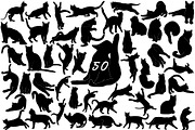 Hand drawn cats vector illustrations, an Animal Illustration by AnastasiyaOleynik (Thumbnail 1 of 2)