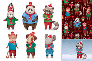 Cute animals and pattern designs