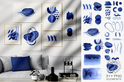 Sapphire Blue Clipart Watercolor, a Texture Graphic by FineArt (Thumbnail 10 of 12)